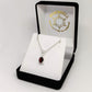 Oval Garnet 925 Sterling Silver Pendant - Rivendell Shop