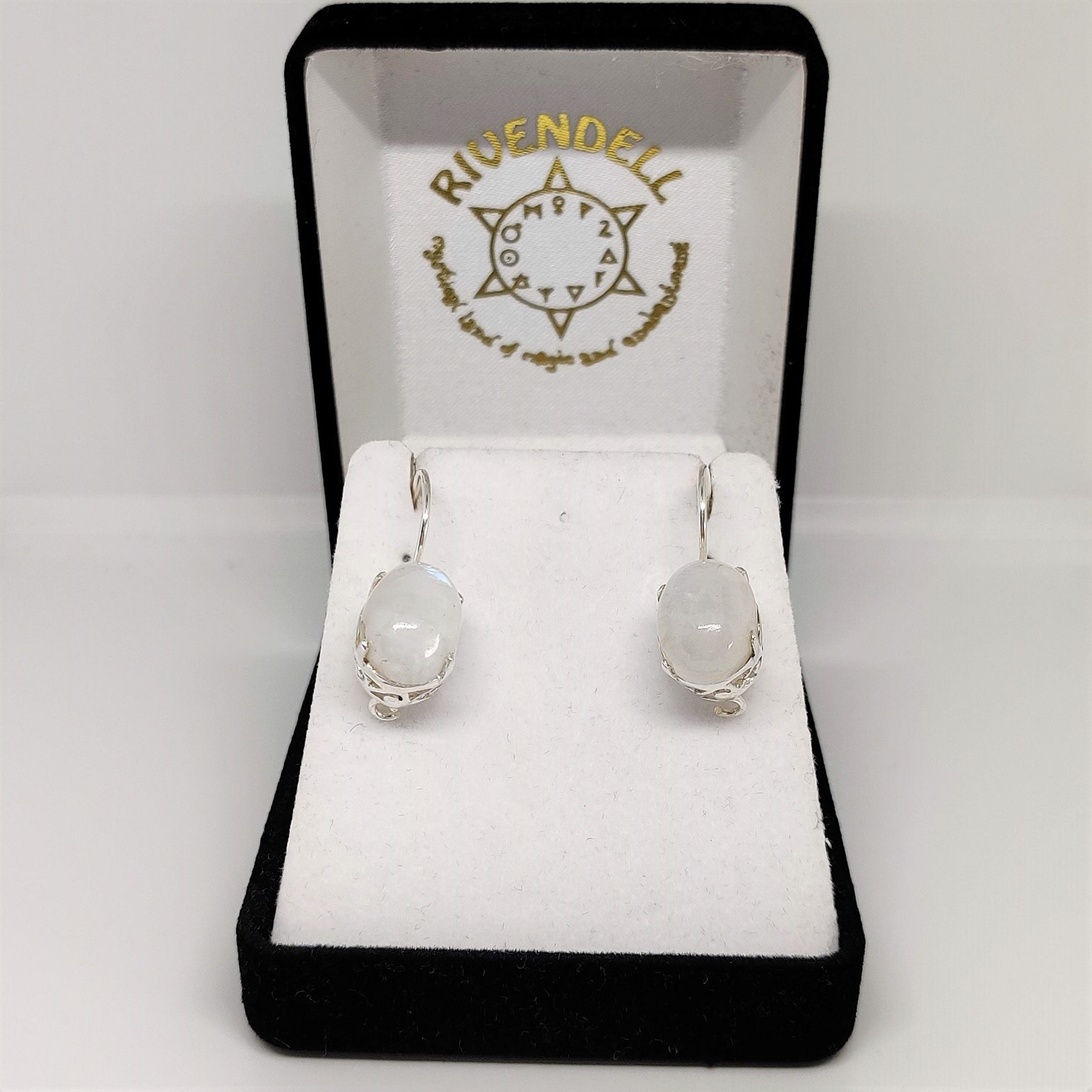 Moonstone 925 Sterling Silver Earrings - Rivendell Shop