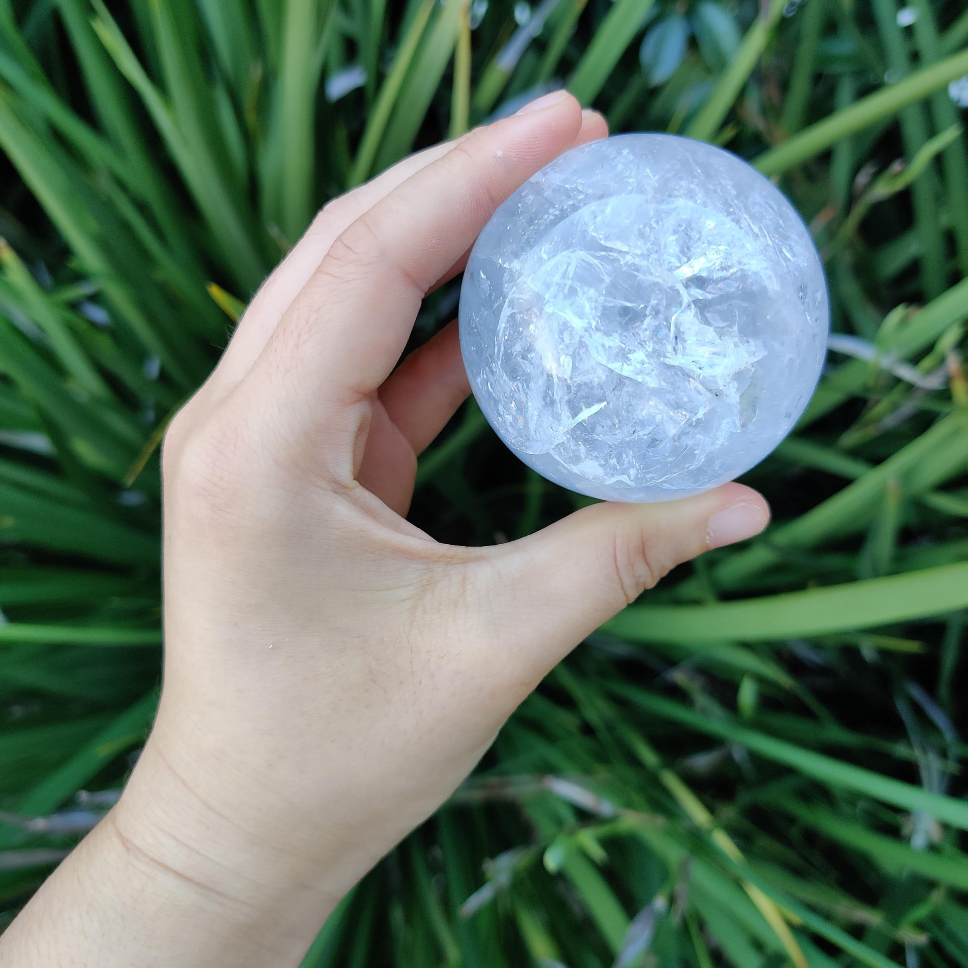 Polished Clear Quartz Crystal Sphere - Rivendell Shop