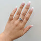 Blue Topaz Tear Drop 925 Sterling Silver Ring with Koru Design - Rivendell Shop
