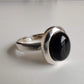 Black Onyx Oval 925 Sterling Silver Ring - Rivendell Shop