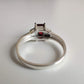 Garnet Emerald-Cut 925 Sterling Silver Ring - Rivendell Shop
