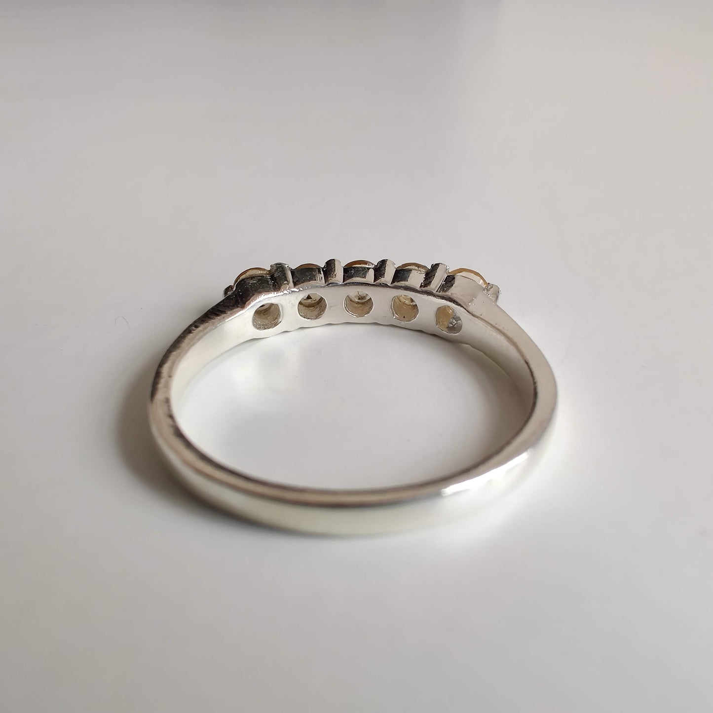 Citrine Multistone 925 Sterling Silver Ring - Rivendell Shop