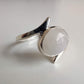Moonstone Twist 925 Sterling Silver Ring - Rivendell Shop