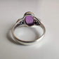 Amethyst Oval 925 Sterling Silver Ring with Heart Design - Rivendell Shop