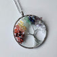 Chakra Tree of Life Pendant with Silver Chain - Rivendell Shop