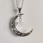 Clear Quartz Moon Pendant with Silver Chain - Rivendell Shop