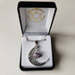 Amethyst Moon Pendant with Silver Chain - Rivendell Shop