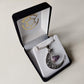 Amethyst Moon Pendant with Silver Chain - Rivendell Shop