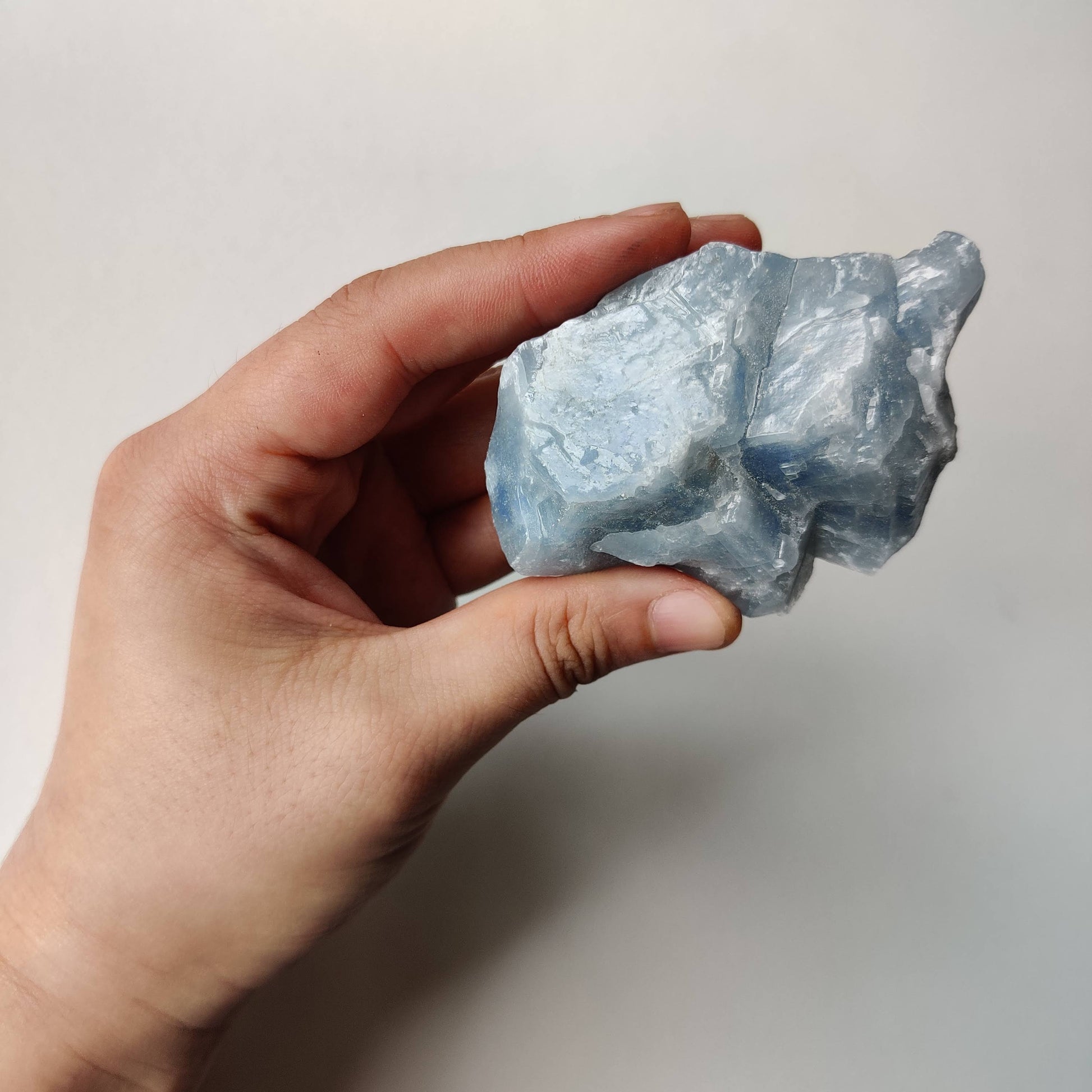 Blue Calcite Crystal Piece (6-9cm range) - Rivendell Shop