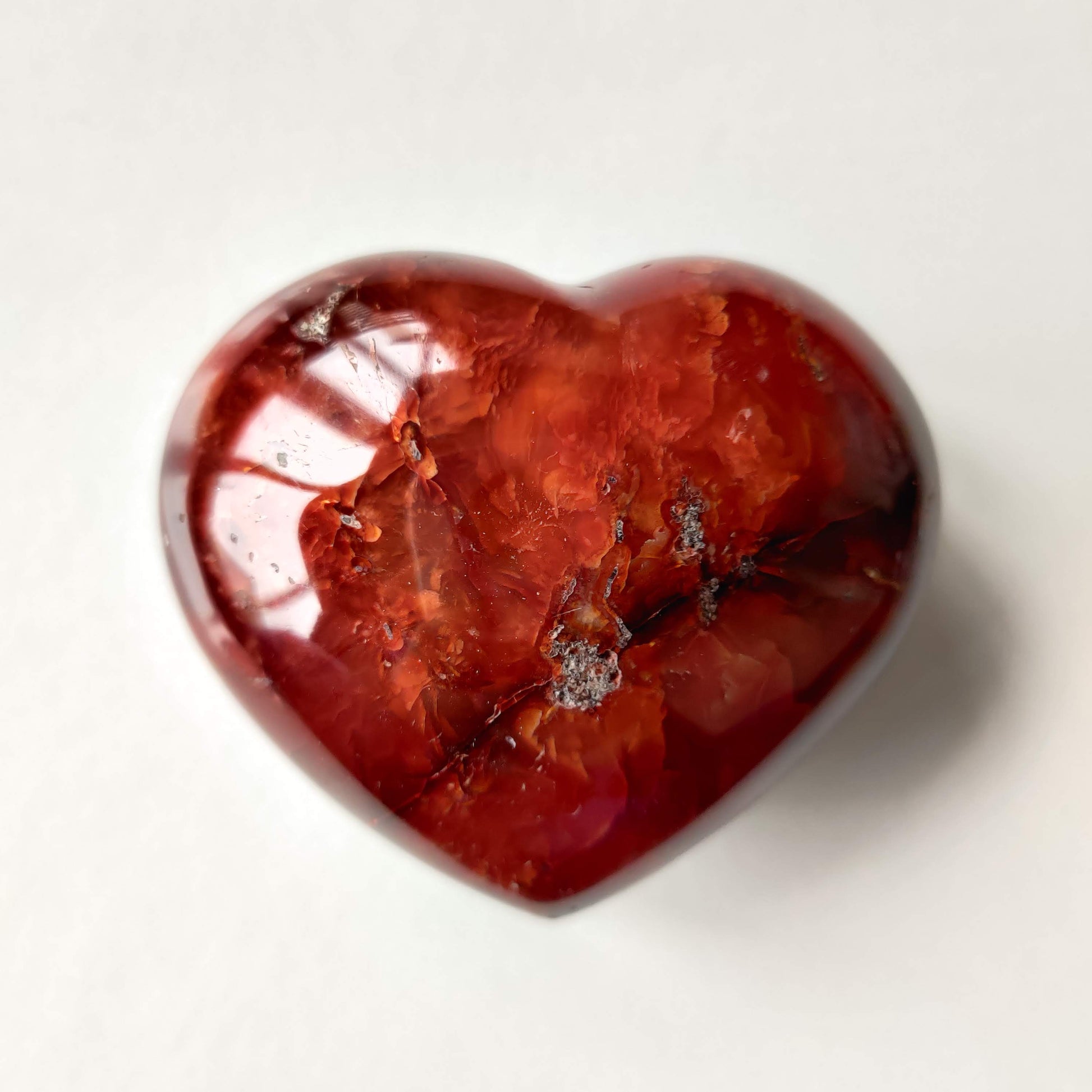Carnelian Crystal Polished Heart - Rivendell Shop
