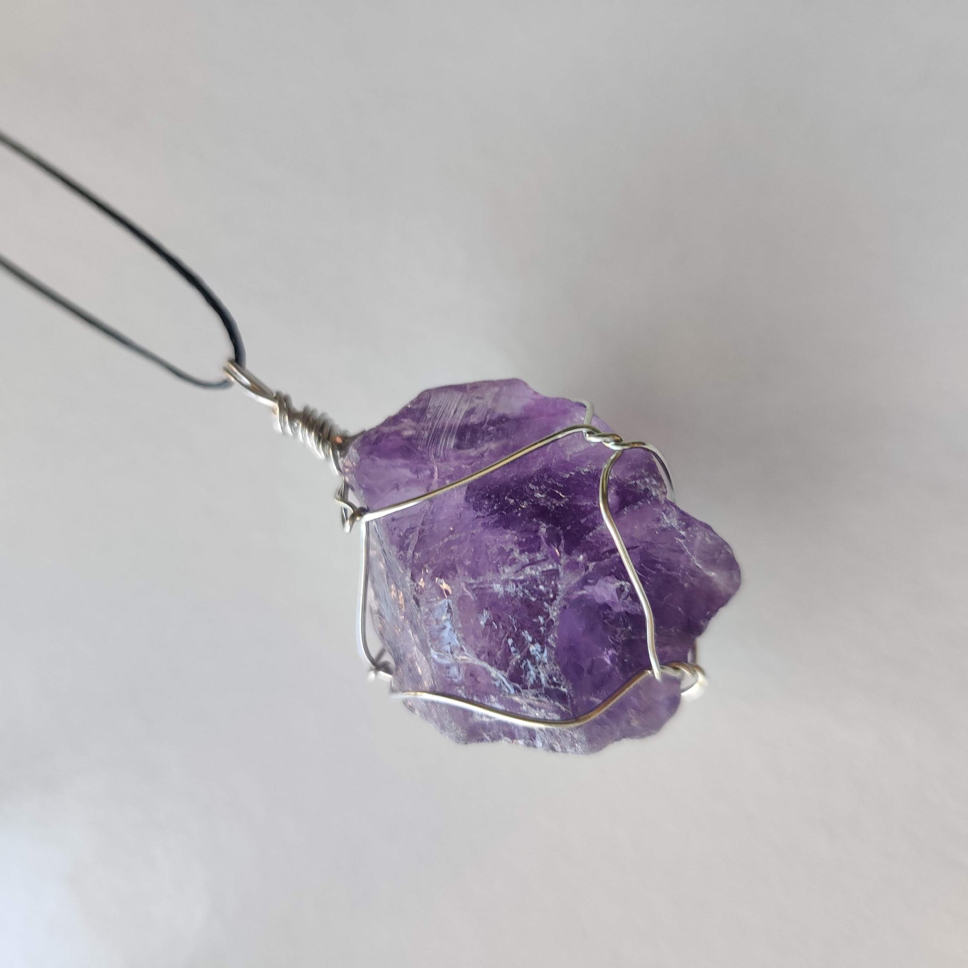 Amethyst Rough Wire-Wrapped Pendant - Rivendell Shop