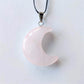 Rose Quartz Moon Pendant - Rivendell Shop