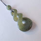 Greenstone Twist Pikorua Greenstone Pendant - Double Twist with Bead - Rivendell Shop
