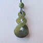 Greenstone Twist Pikorua Greenstone Pendant - Double Twist with Bead - Rivendell Shop