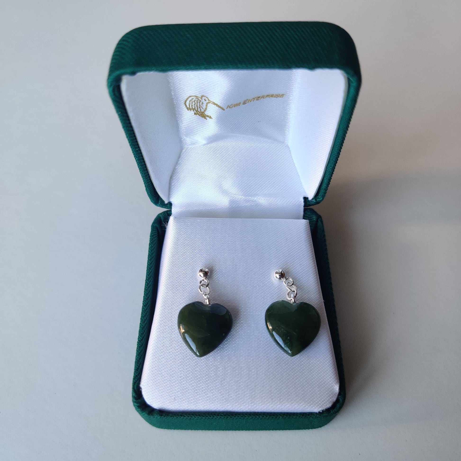 Heart Greenstone Earrings - Rivendell Shop