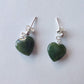 Heart Greenstone Earrings - Rivendell Shop