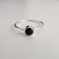 Black Onyx Delicate 925 Sterling Silver Ring - Rivendell Shop