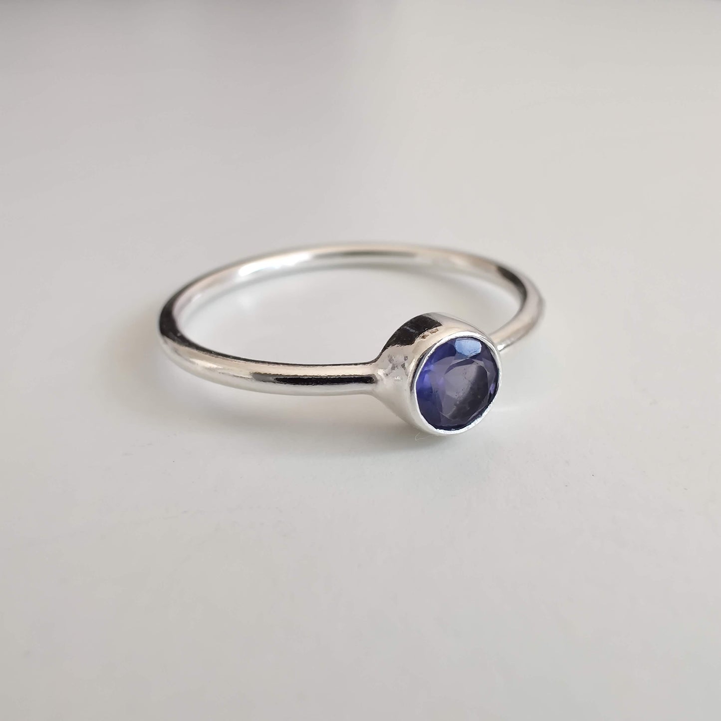 Iolite Delicate 925 Sterling Silver Ring - Rivendell Shop