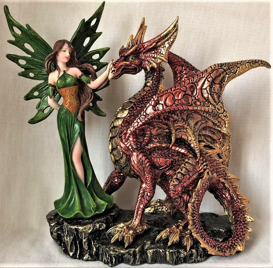 Forest Fairy with Large Dragon - Rivendell Shop
