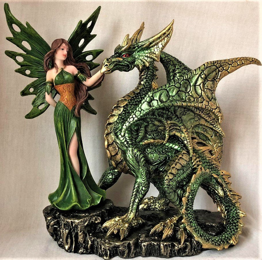 Forest Fairy with Large Dragon - Rivendell Shop