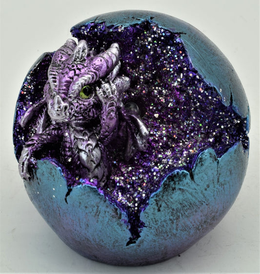 Purple Dragon In Crystal Ball with LED - Rivendell Shop