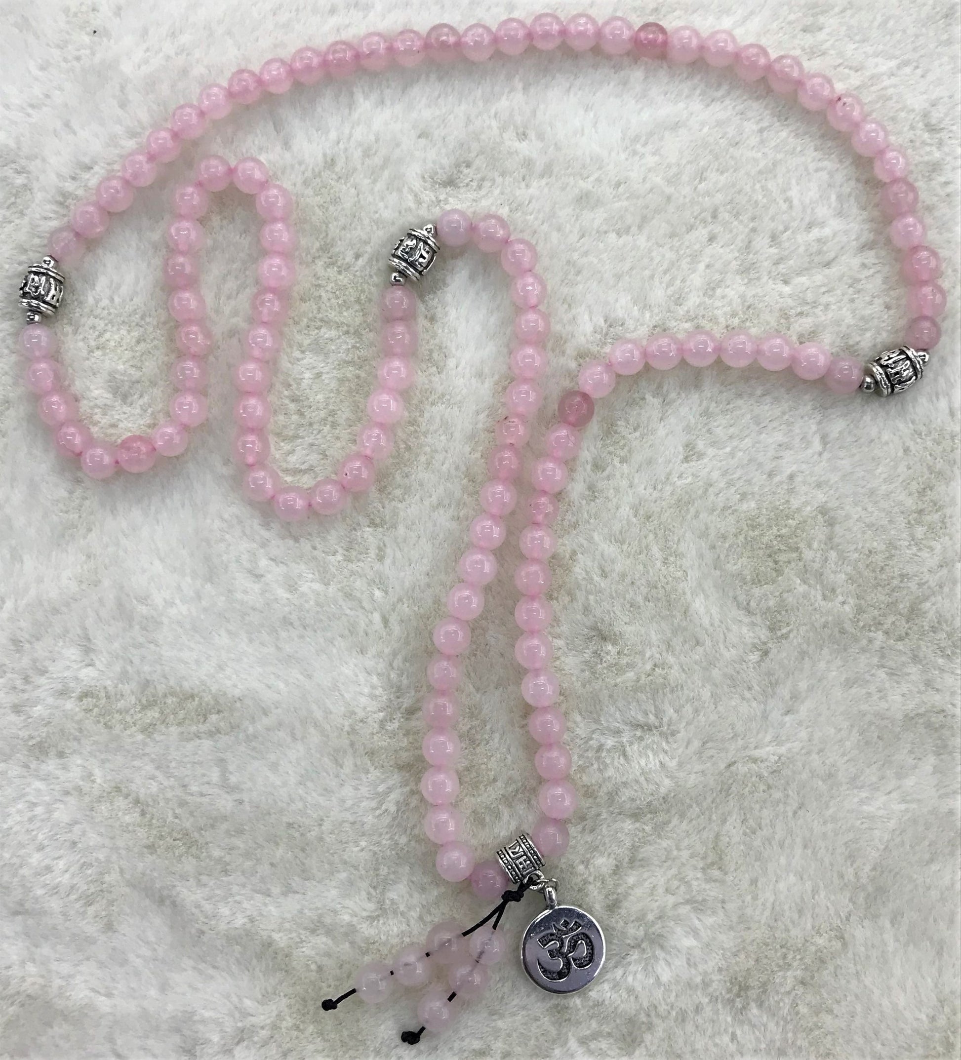 Rose quartz mala beads - Rivendell Shop