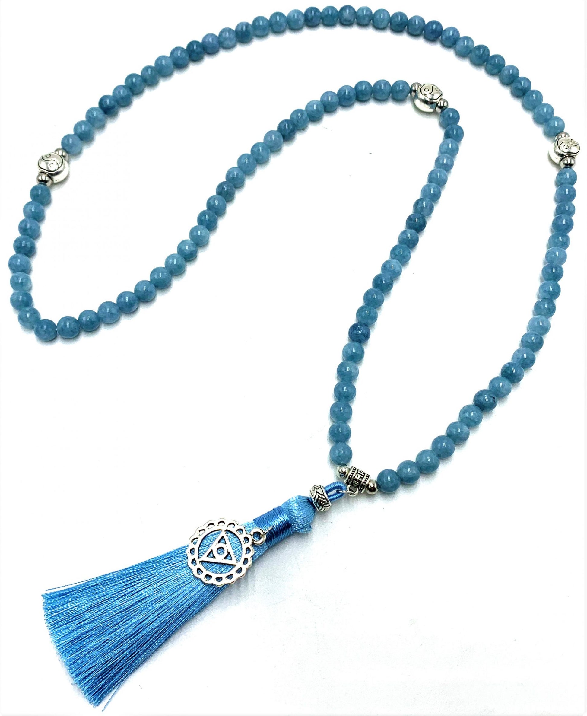 Aquamarine mala beads - Rivendell Shop