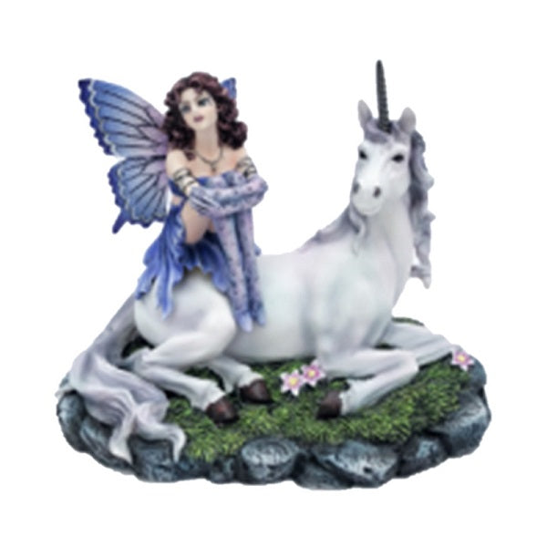 Fairy with White Unicorn - Rivendell Shop