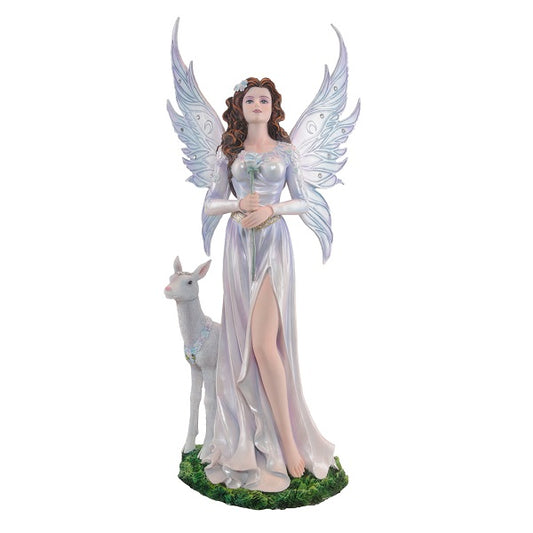 White Fairy with Deer - Rivendell Shop