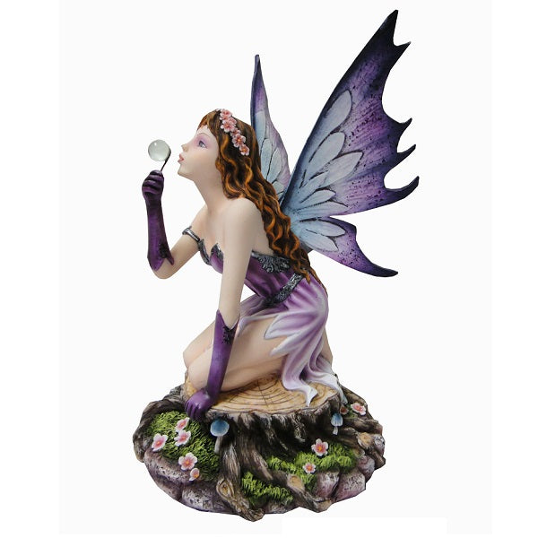 Fairy Sitting on Tree Stool - Rivendell Shop