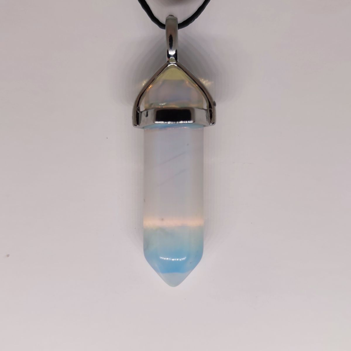 Opalite Crystal Point Pendant on Card - Rivendell Shop