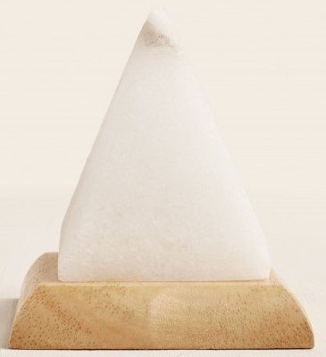 Salt Lamp Pyramid White 10cm Mood Change - Rivendell Shop