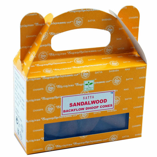 Satya Sandalwood Backflow Incense Cones - Rivendell Shop