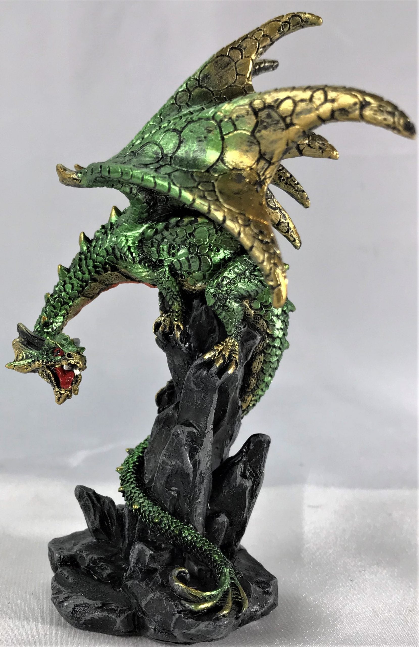 Green Dragon on Rock - Rivendell Shop