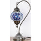 Blue Sunburst Swan Neck Turkish Mosaic Lamp - Rivendell Shop