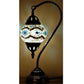 Sky Blue and Silver Swan Neck Turkish Mosaic Lamp - Rivendell Shop