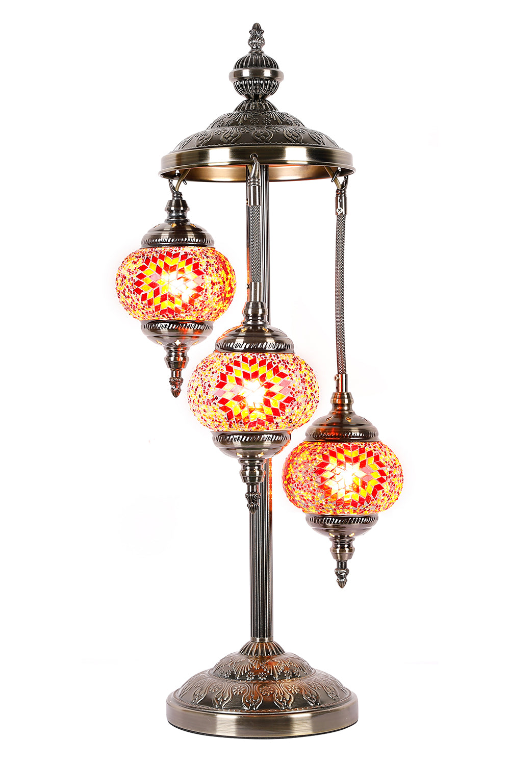 Turkish Mosaic Lamp Multi-Coloured 3 Tier - Rivendell Shop
