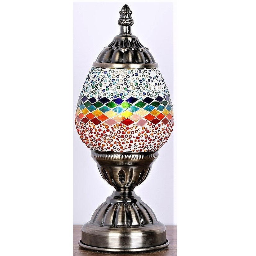 Rainbow Oval Turkish Mosaic Lamp - Rivendell Shop