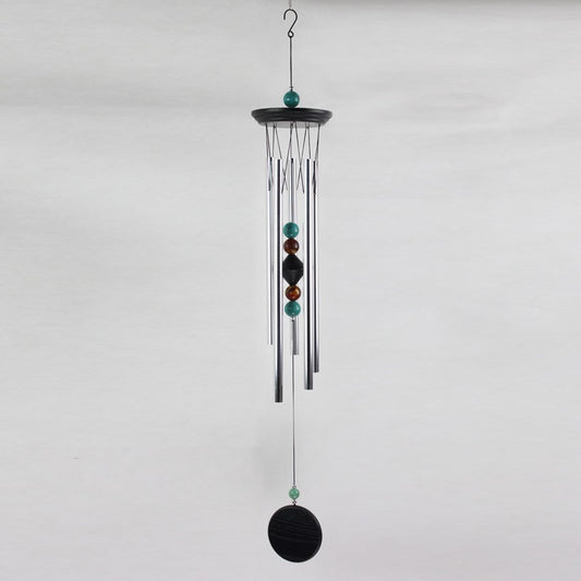 Modern Windchime with Turquoise and Brown Stones - Rivendell Shop