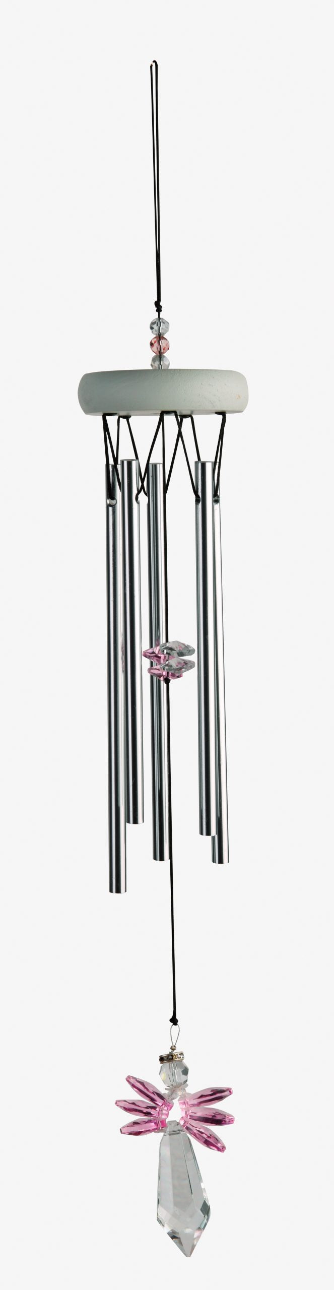 Gem Tunes Windchime with crystal Angel Pink - Rivendell Shop
