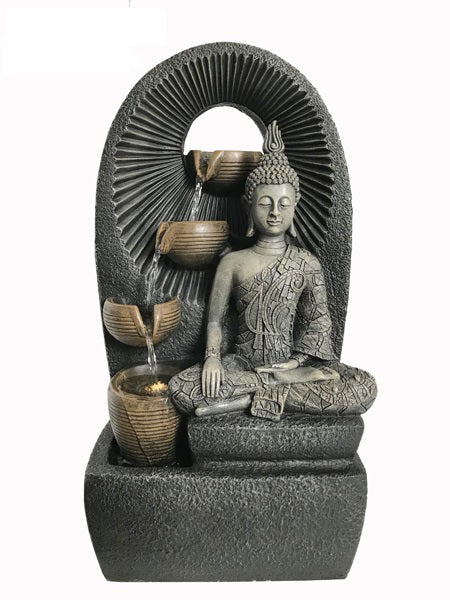 Outdoor Water Feature Buddha Stone Finish - Rivendell Shop