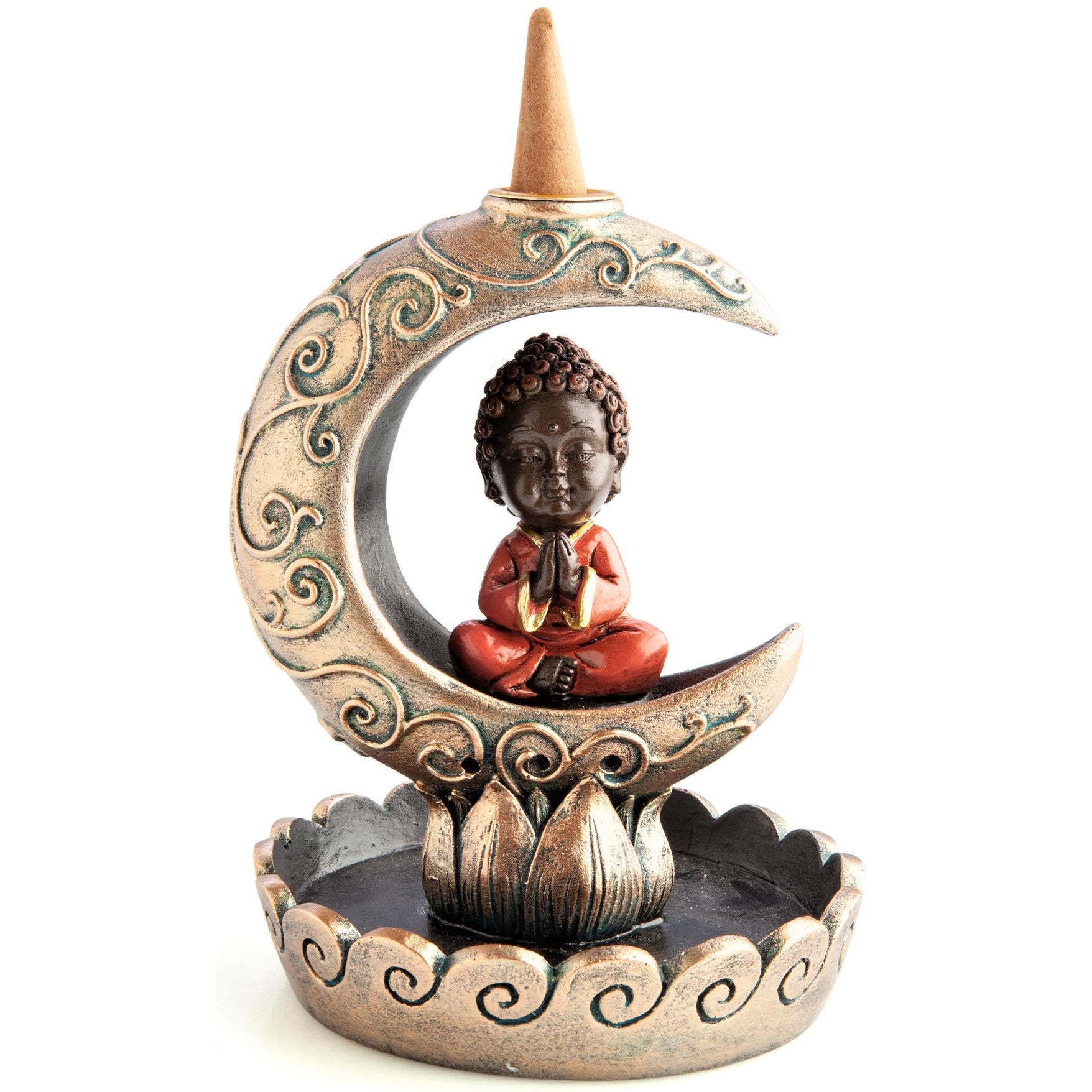 Baby Buddha Moon Backflow Incense Burner - Rivendell Shop