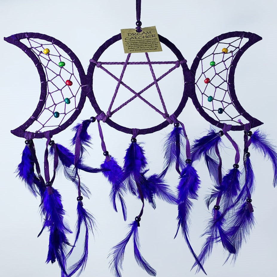 Triple Goddess Moon Purple Dreamcatcher - Rivendell Shop