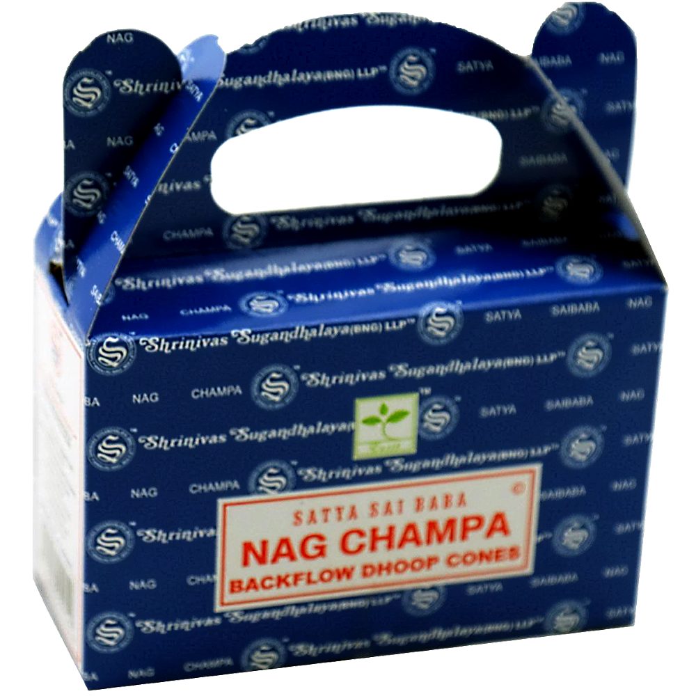 Satya Nag Champa Backflow Incense Cones - Rivendell Shop