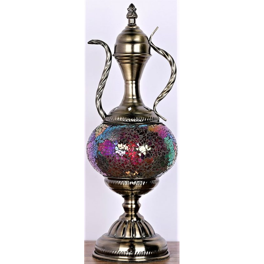 Multicolour Teapot Turkish Mosaic Lamp - Rivendell Shop