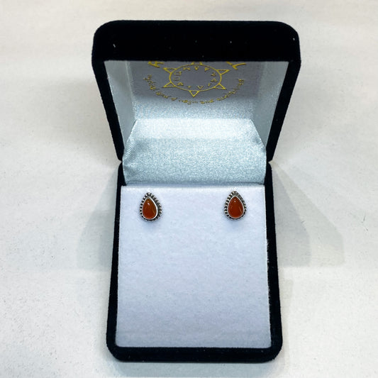 Carnelian Studs - Rivendell Shop