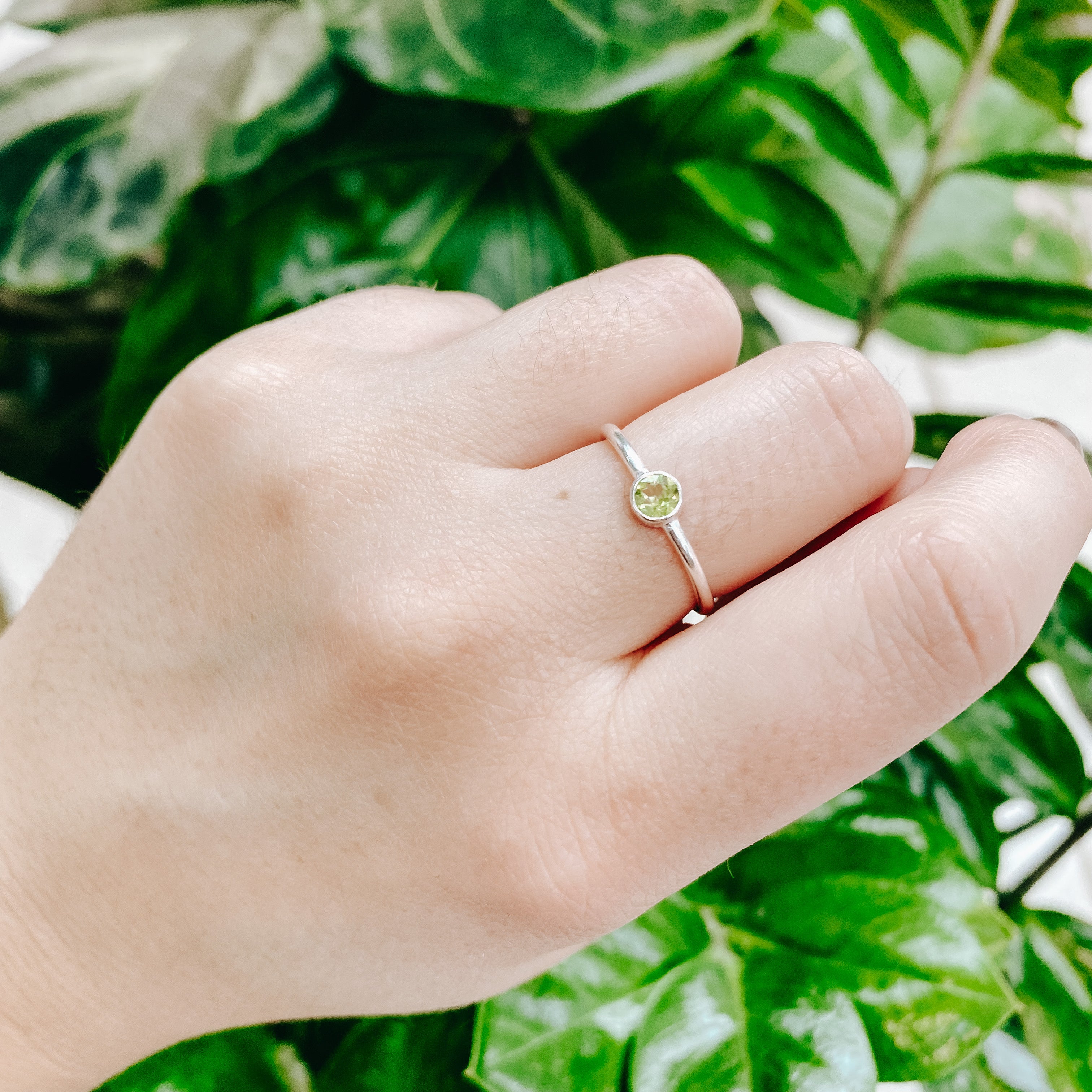 Delicate silver sale ring