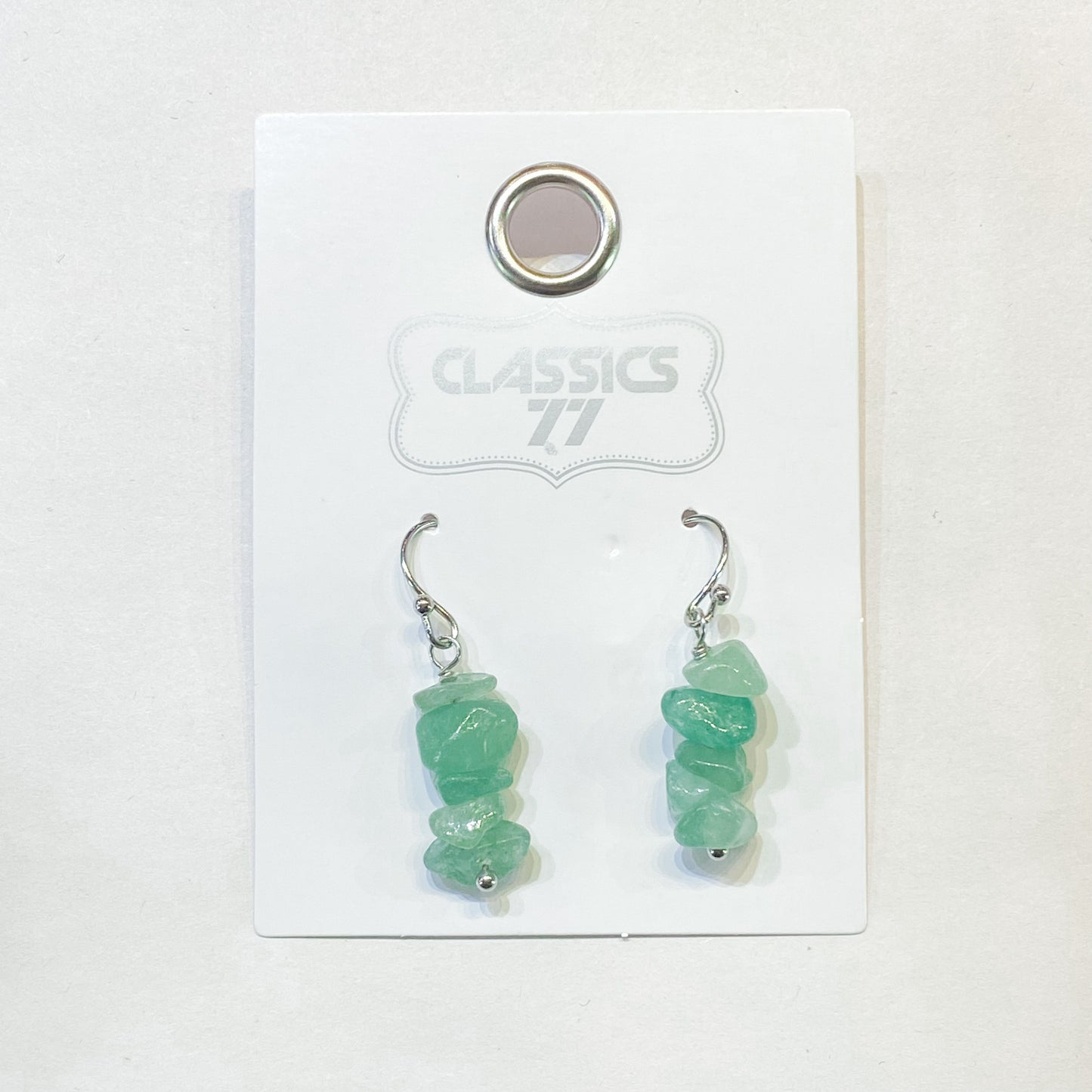 Dainty Green Aventurine Chip Earrings - Rivendell Shop