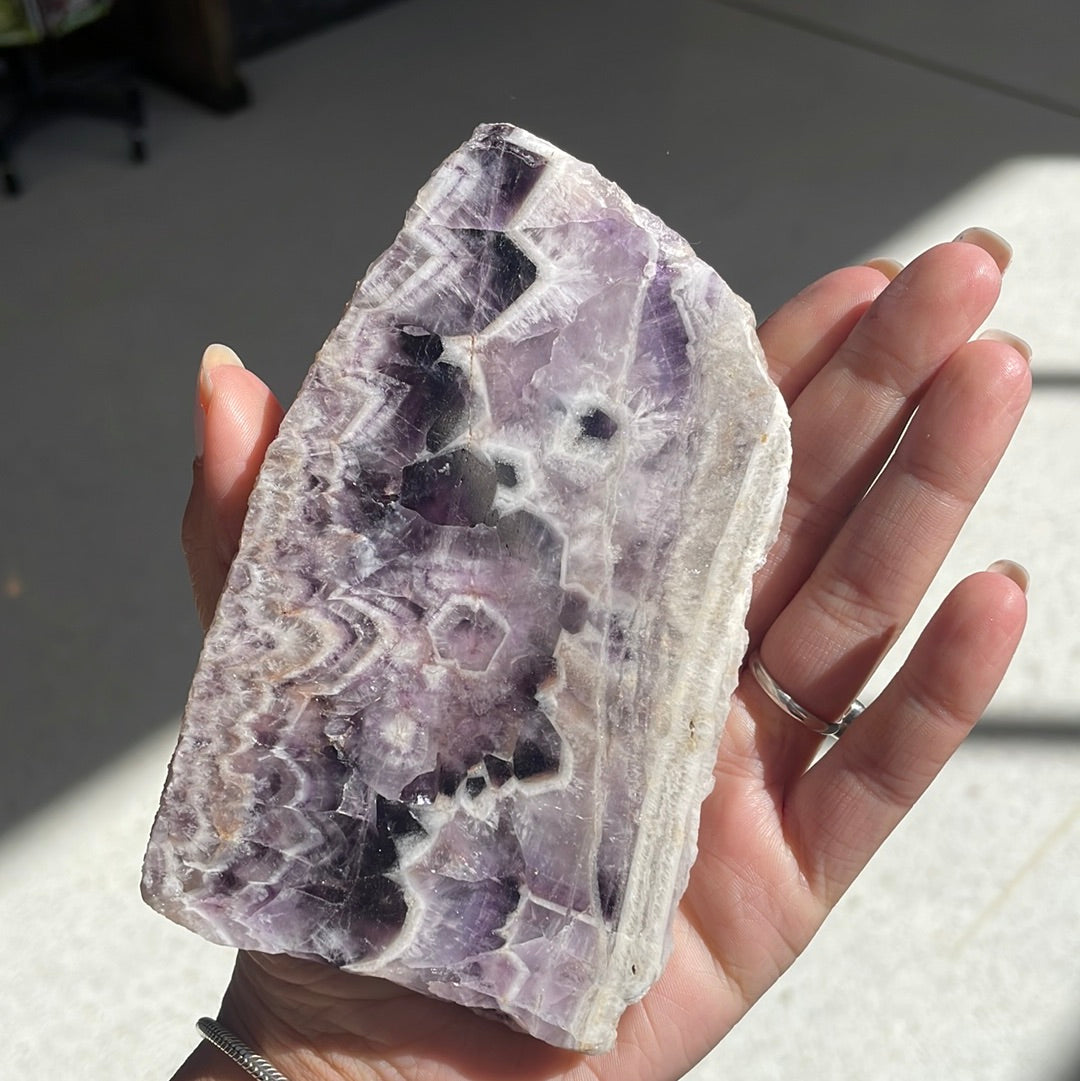 Chevron amethyst slab - Rivendell Shop